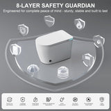 Smart Toilet with Bidet Built in, Bidet Toilet with Heated Seat and Night Light,Warm Water Wash&Dry