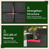 Patio Furniture Set 4 Pieces Outdoor Rattan Chair Wicker Sofa Garden Conversation Bistro Sets for Yard,Pool or Backyard,Red Cushions A106-B0CKQXSHNF