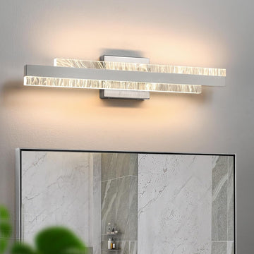 Bathroom Vanity Light: Brushed Nickel 24 inch 28W Dimmable LED Bath Bar Light Fixtures Over Mirror - Wall Sconce