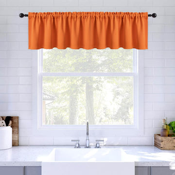 Fall Window Valance for Bedroom Living Room Kitchen Bathroom Energy Efficient Rod Pocket Curtain Valance