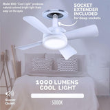 Socket Breeze Light 5-Speed Deluxe LED  Ceiling Fans with Lights and Remote Control  For Bedroom, Kitchen, Living Room,1000 Lumens / 5000 Kelvins A101-B0CQMXBDQS