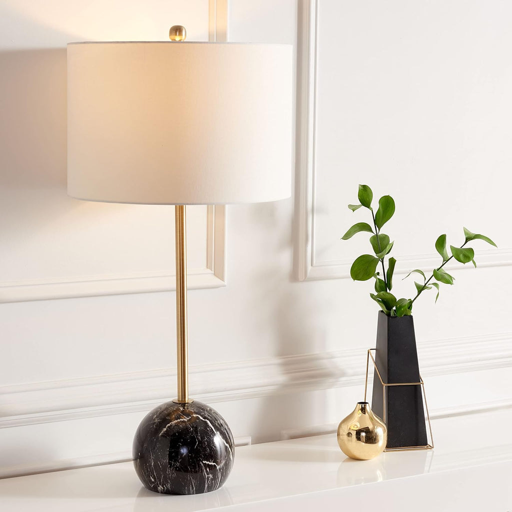 Kyrene Contemporary Gold/Black Marble 32-inch Table Lamp (LED Bulb Included)