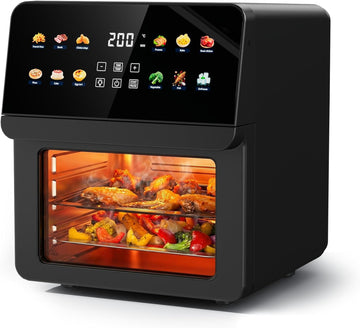 12QT Air Fryer Oven, 8-in-1 Air Fryer Toaster Oven Combo with 8 Presets, Family Size Countertop Oven