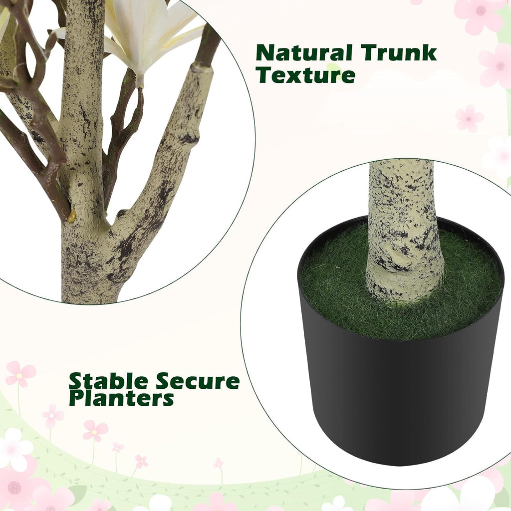 4FT Artificial Magnolia Tree for Room, Faux Plant Realistic Leaves Flowers | Indoor & Outdoor Decor, Perfect