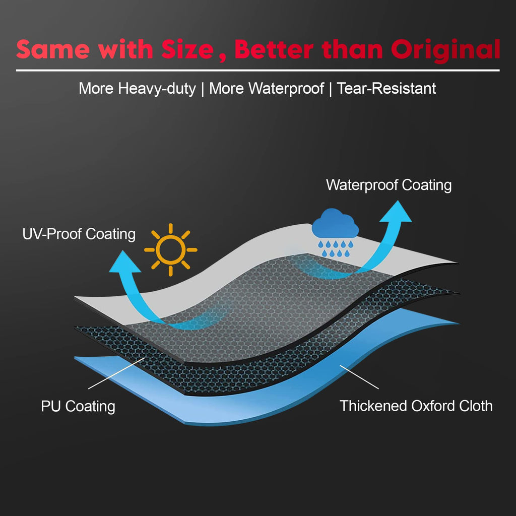 Fire Pit Cover Rectangular 54 Inch - Outdoor Fire Table Cover Rectangle Heavy Duty & Waterproof, 600D Patio Propane