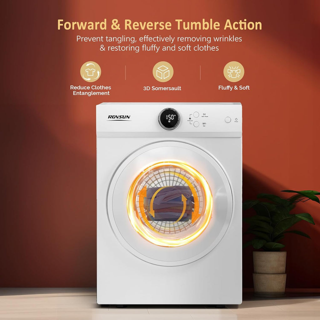 17.8LBS Full-Automatic Washing Machine and 1.8CuFt Portable Clothes Dryer Set, Compact Laundry Washer and Dryer Combo