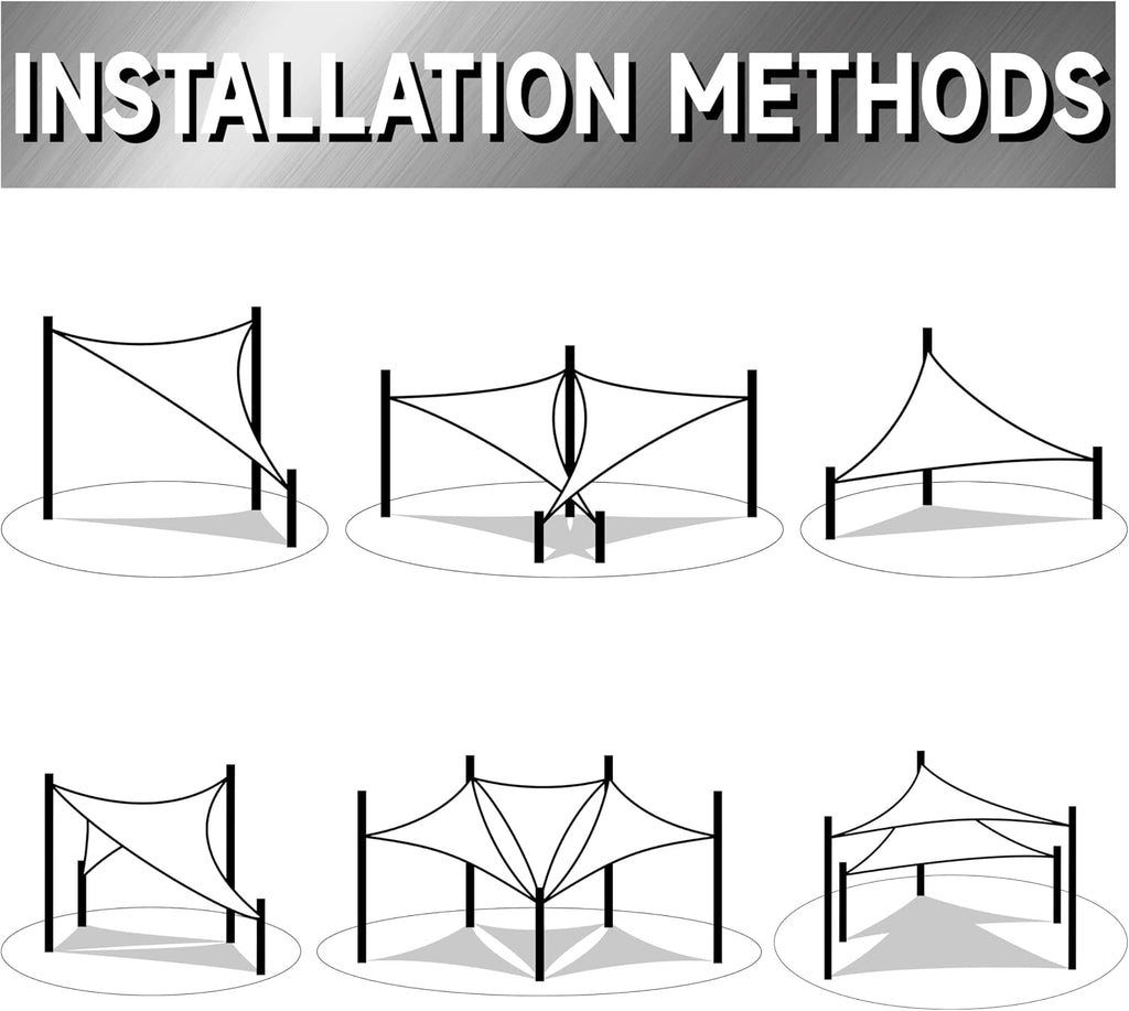 Custom Triangle Sun Shade Sail UPF50 Canopy UV Block Rectangle - Commercial Standard Heavy Duty - 190 GSM - 3 Years