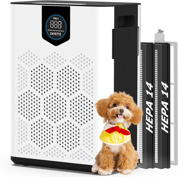 Air Purifiers for Home Large Room Up to 3000 Ft² with HEPA 14 Filter, Pet Air Purifier with Washable