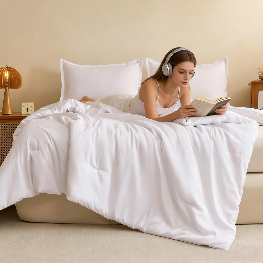 White Comforter Set 3 Pieces