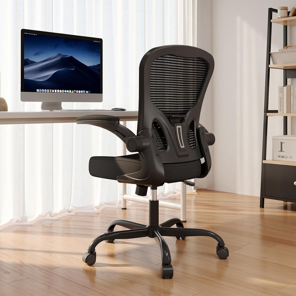 Ergonomic Desk Chairs 330LBS Capacity High Back Mesh Computer Chair with Flip-up Armrests, Comfy Work Chair with