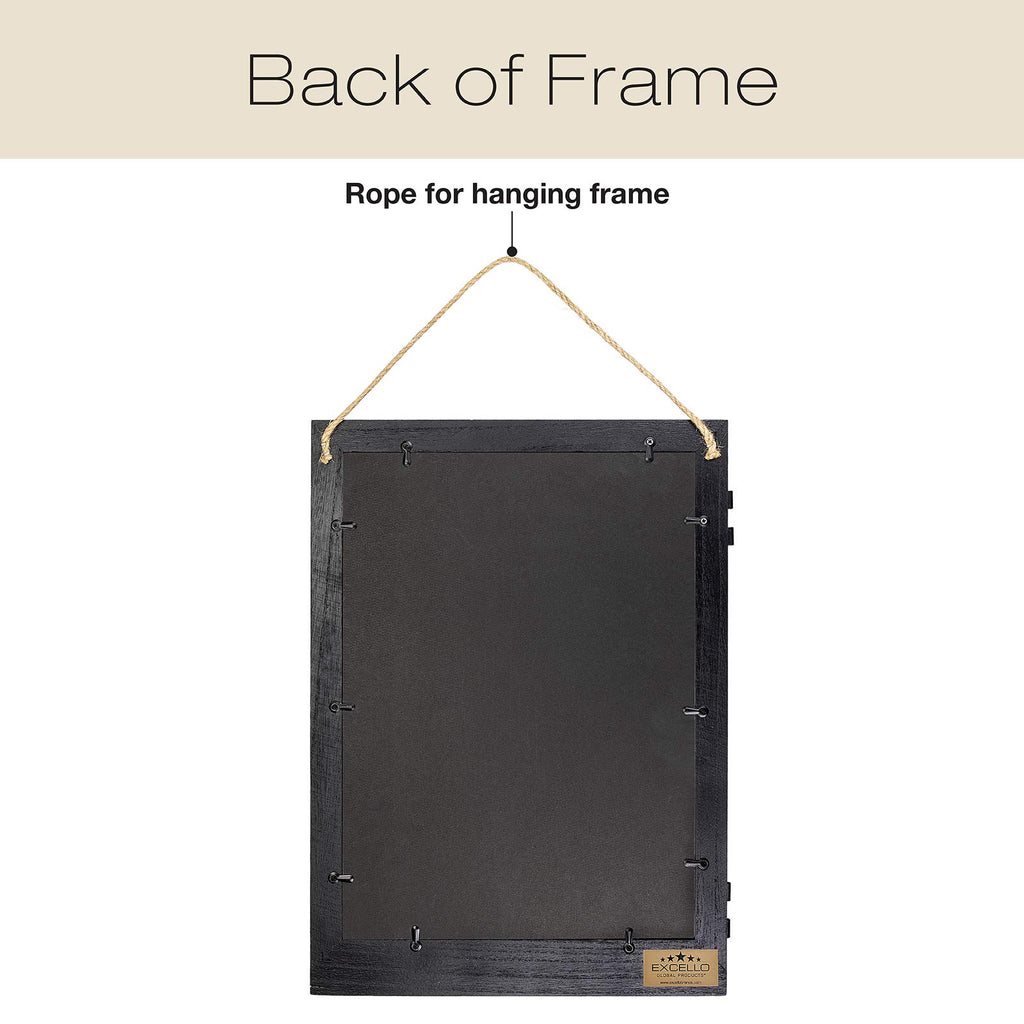 Vintage Farmhouse Window Photo Frame: Rustic Hanging Distressed Wood Collage Picture Frame. Holds Four 4x6 or 5x7