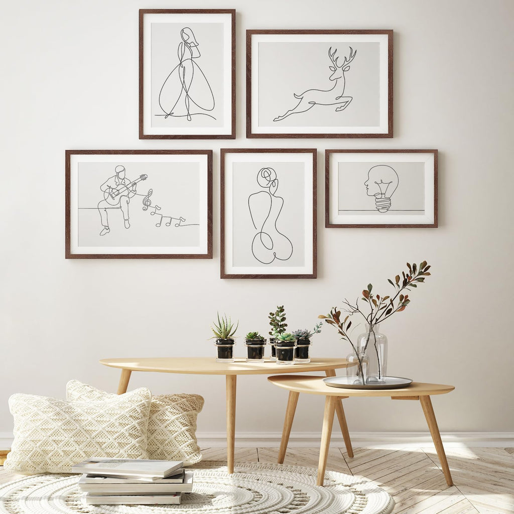 12x18 Solid Oak Wood Picture Frame, Walnut, 1 Pack
