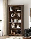 5-Tier Wooden Bookshelf, 31.5" W x 65" H ×9.9" D Bookshelf with Storage