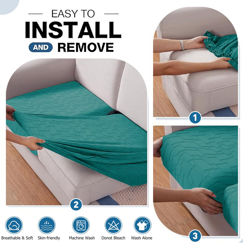 Waterproof Sectional Couch Cover 4 Pieces Stretch Couch Cushion Covers for Sectional Sofa L Shape Seat Slipcovers