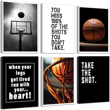 Basketball Canvas Wall Art Basketball Sport Theme Painting Picture Wall Decor Basketball Art Black and White