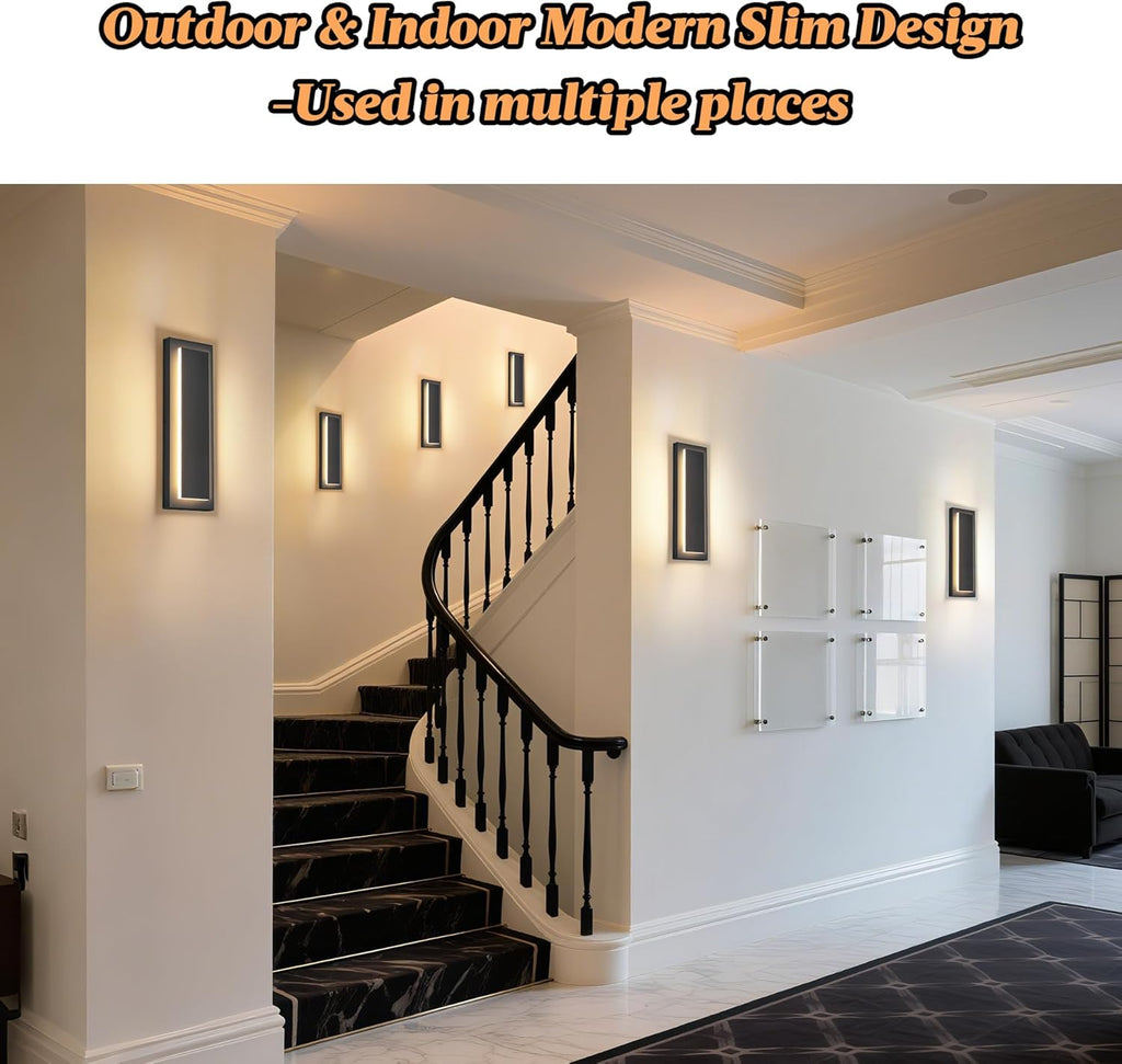 15.7 in Outdoor Wall Sconce Light,Modern Exterior Lights Fixture,Outdoor Porch Lights for House,Patio