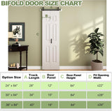 24"x 84" Bifold Barn Door, Bifold Sliding Barn Doors with 2.33FT Hardware Kit Included, Primed Doors