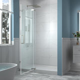 44-48" W x 70" H Frameless Pivot Shower Door, 5/16"(8mm) Clear SGCC Tempered Glass Shower Doors