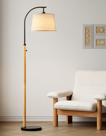 Dimmable Floor Lamp, 65" Tall Metal Standing Lamp with Bulb