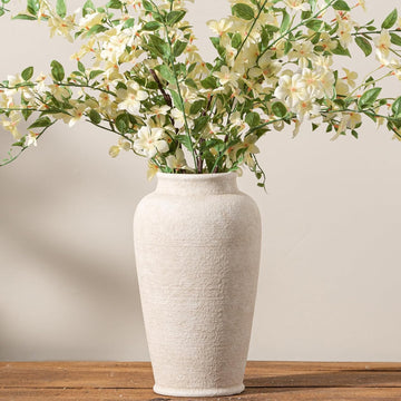 Ceramic Flower Vase, Large Flower Vase Tall Rustic Farmhouse Decorative Vase Floral Pottery Vases