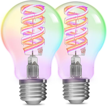 Matter A19 Smart Light Bulbs, Alexa/Apple Home/Google Home, 2Pack