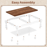 Farmhouse Coffee Table with Storage, Mid Century Coffee Tables