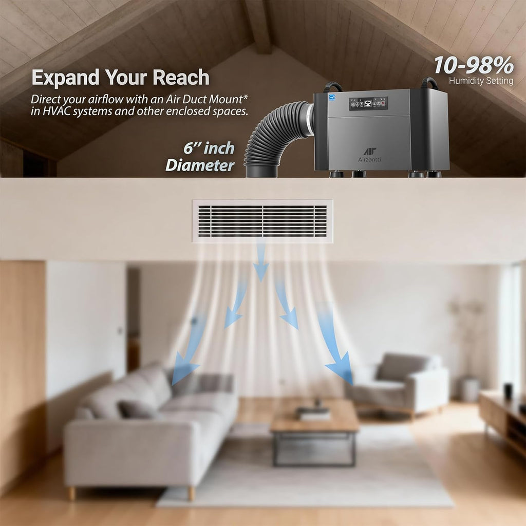 155 Pints Commercial Dehumidifier for Basement with Pump and Drain Hose, Large Space Dehumidifier for Crawl Space