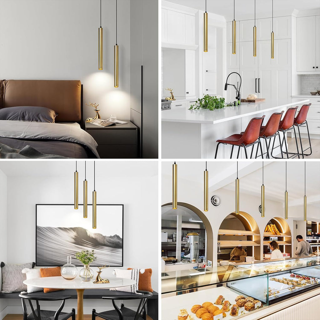 Modern Pendant Lights 4000K Bronze LED Dimmable Pendant Light Fixtures Pendant Lighting for Kitchen