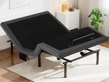 Queen Adjustable Bed Frame, Electric Bed Base with Head & Foot Incline, USB-A & USB-C Ports, LED Under-Bed Lighting