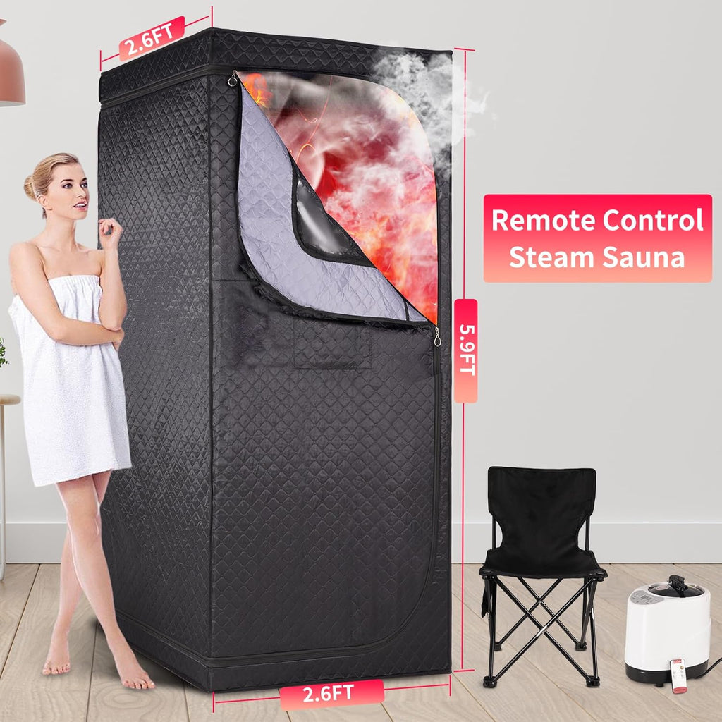 Portable Sauna Box Steam Room: Home Sauna Tent Kit for Personal Full Body Use Detox and Relaxation