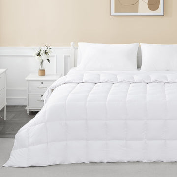 Queen Duvet Insert Comforter Cotton Cover Warm, White