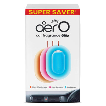 AER O Hanging Car Air Freshener Gel, Assorted Scents, Pack of 3