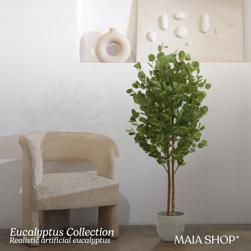 5ft Artificial Eucalyptus Tree - Faux Indoor Plant