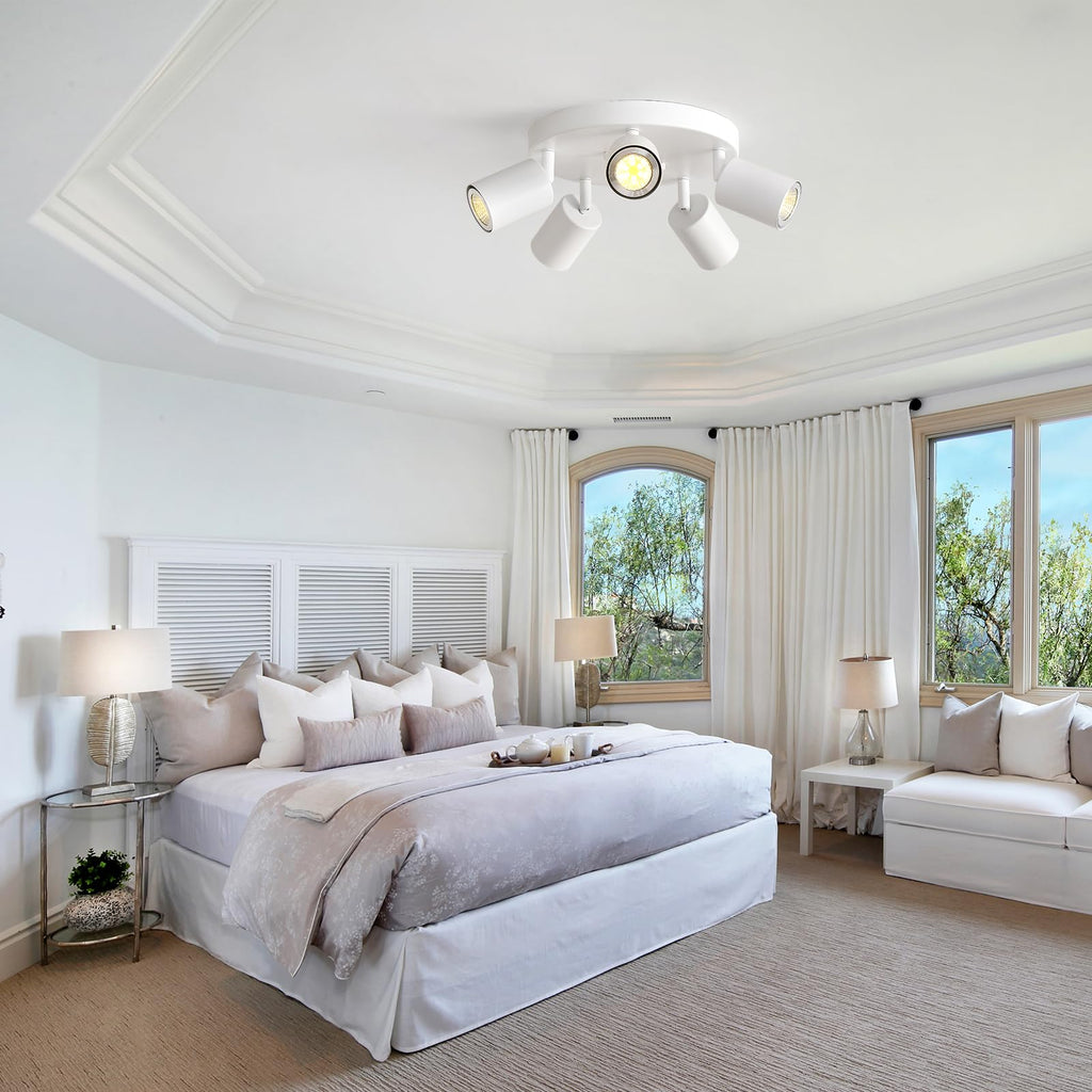 Kitchen Spot Light Fixture White Round Track Lighting Fixtures