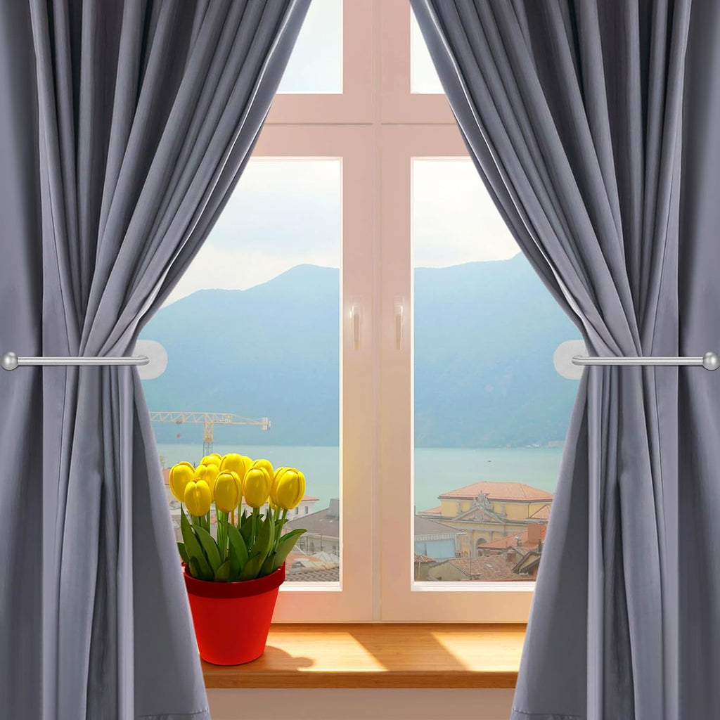 2 Pcs Adhesive Curtain Holdbacks No Drill Curtain Holdbacks Curtain Tie Backs Retro Window Hook for Drapes Home Decor