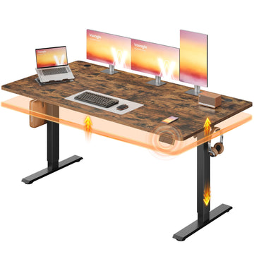 Standing Desk, 63x28 Inch Electric Adjustable Desk, 30-Min Assembly