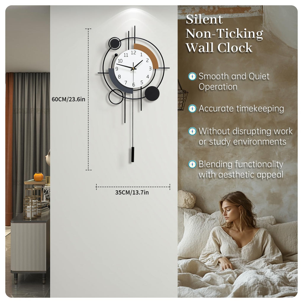 Large Wall Clocks Decor Modern Silent Wall Clock