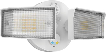 HomeGuard 2-Light LED Outdoor Flood Lights, Outdoor LED Lights, Dusk to Dawn Sensor, Adjustable Lumens, Selectable