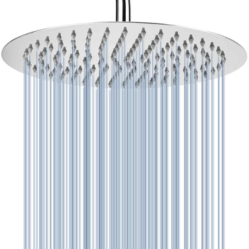 Rain Shower Head, High Flow Large Rainfall Showerhead Made of All Metal Stainless Steel, Waterfall Body Covering