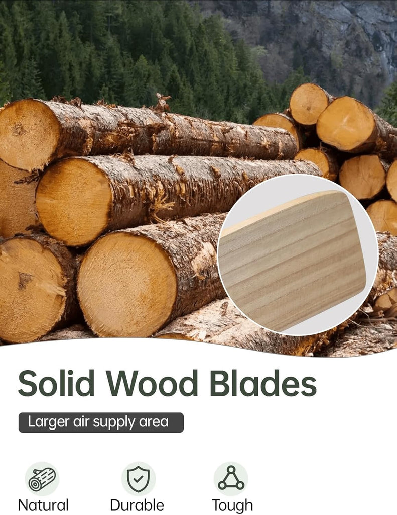 52 Inch Wood Ceiling Fan with Light and Remote - Dimmable 3-CCT LED, Reversible DC Motor - Sandy Nickel & Natural Wood