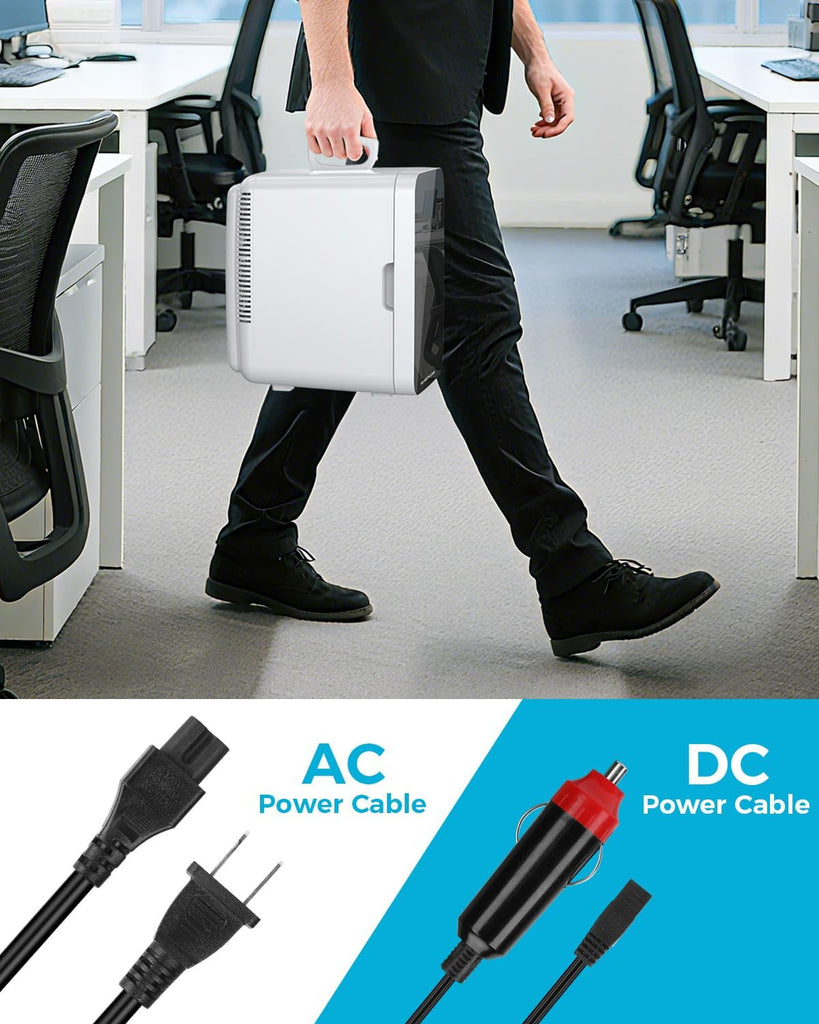 Compact Mini Fridge, 10L Portable Small Refrigerator, 2.6 Gal Mini Fridge with AC/DC Adapters, Small Cosmetics Cooler