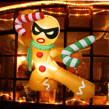 Christmas Gingerbread Inflatables Outdoor Decorations 3.5Ft, Xmas Blow up