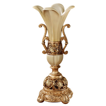 Chalmette Table Vase - Gold/Ivory - Victorian Style - Elegant Vases