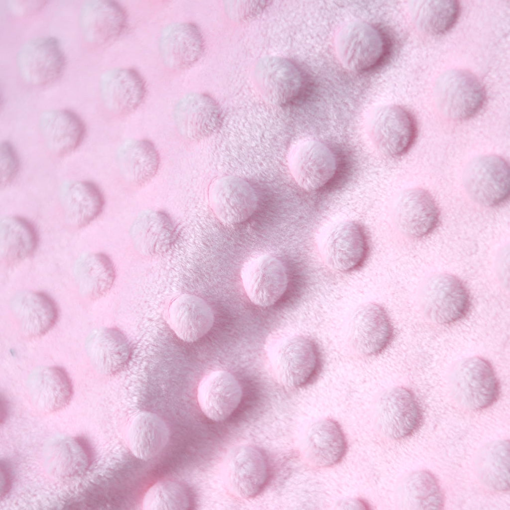 Pink Minky Dot Fabric, by The Yard, 36"x59"