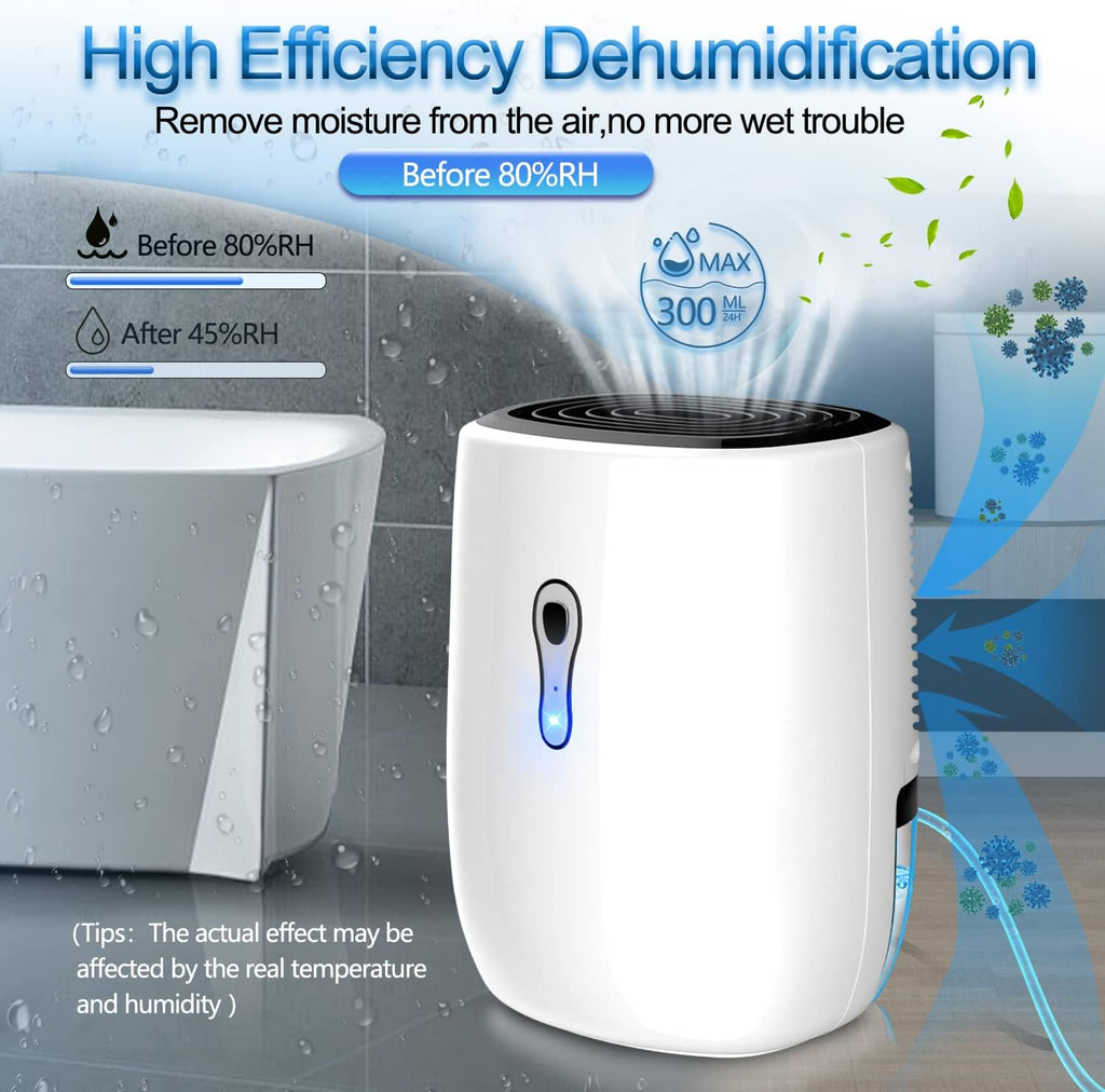 Dehumidifiers for Home 27oz(800ml) Small Auto Shut off Dehumidifiers with Drain Hose
