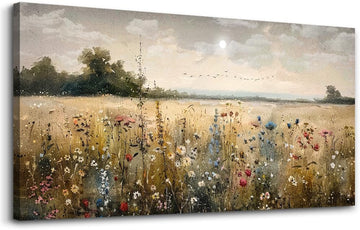 Wall Decor Canvas Prints Wall Art Bedroom Office Decoration Vintage Abstract Painting Rural Natural Landscape
