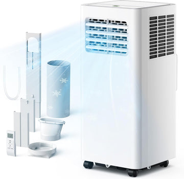 Portable Air Conditioners 10,000 BTU, 4-in-1 Air Conditioner Portable Up to 450 Sq.Ft. with Cool, Fan, Dehumidifier