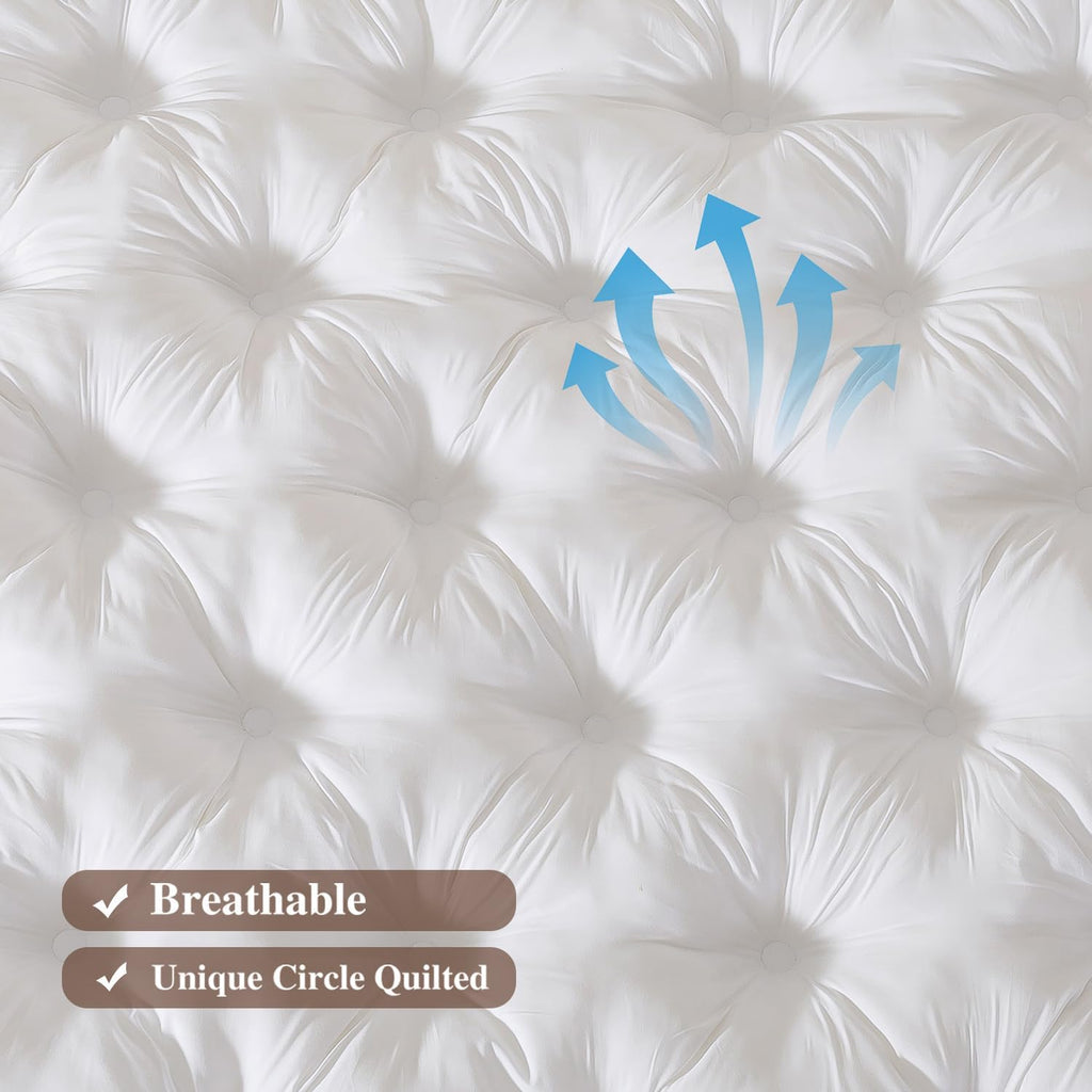5 Inch Memory Foam Mattress Topper (Full, 54x75), Deep Pocket | 2000GSM Fluffy Shredded Memory Foam Filled, Extra