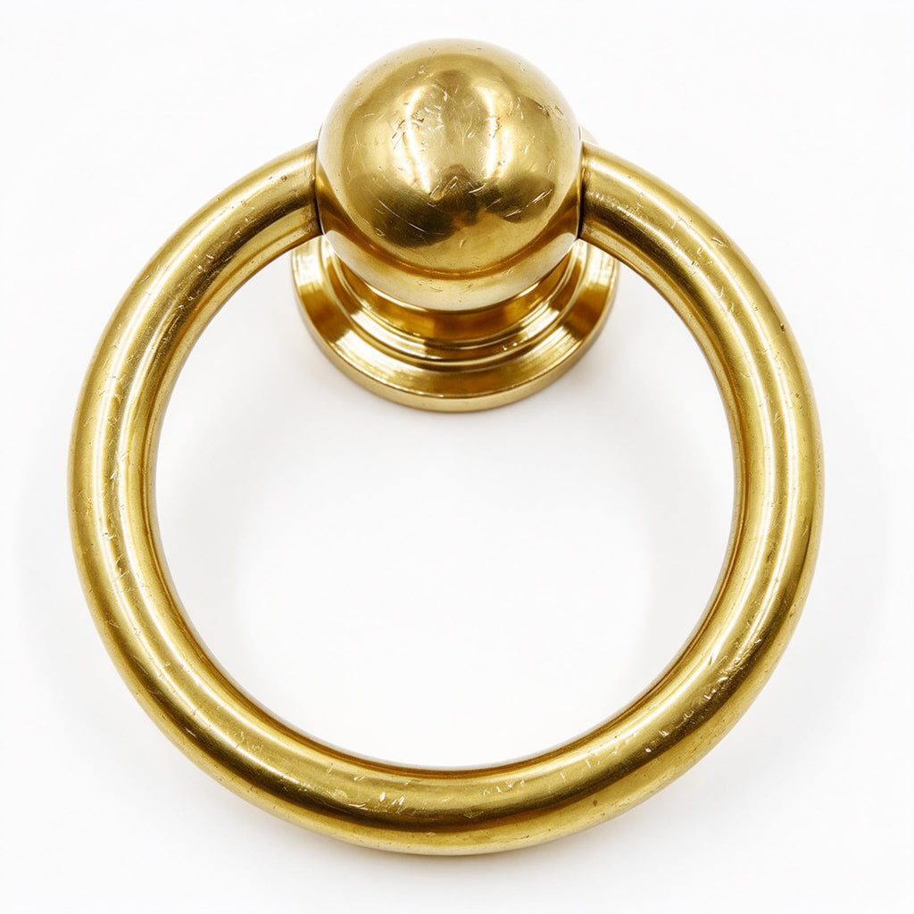 Brass Drop Ring Pulls, 1.6 Inch Antique, 2Pcs