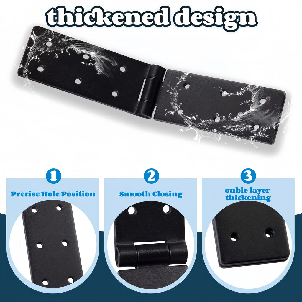 Heavy Duty Gate Hinges, Adjustable 270° Folding Barn Door Hinges